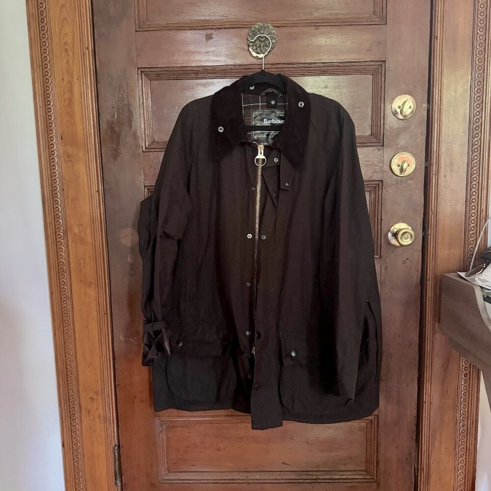 Men's Barbour Beaufort Olive Wax Jacket Sz 50